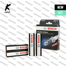4 x BOSCH Double Iridium Spark Plugs For HYUNDAI Ioniq 2016-2024 & KONA 17-24