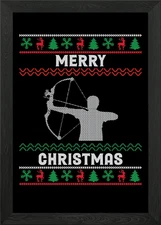 Merry christmas archer Framed Wall Art Poster Canvas Print Picture