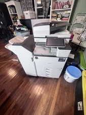 Ricoh MP C4504ex Color Copier Printer Scanner Fax With Finisher Extra Toner Set