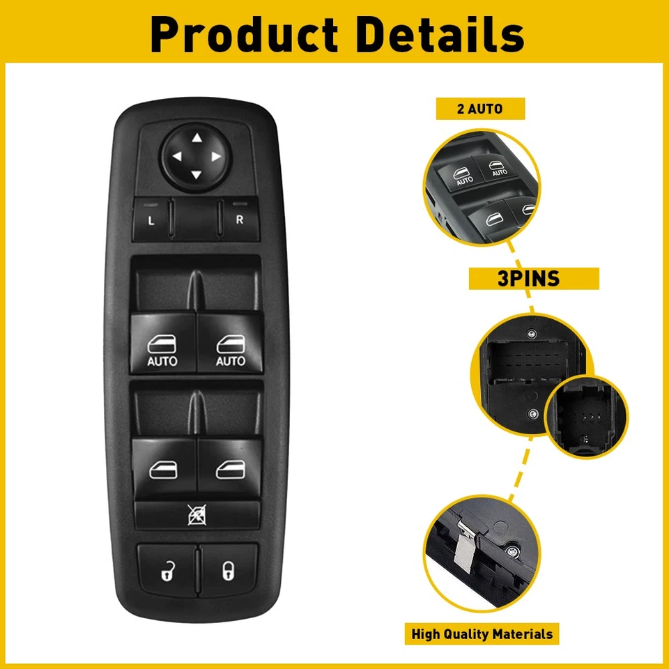 Interruptor de control de ventana automático eléctrico 56046568AC para Dodge Grand Caravan 2012-2019 EE. UU. Foto 4 de 4