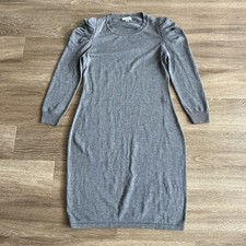 Calvin Klein Ruffle Shoulder Dress Gray Women’s Medium