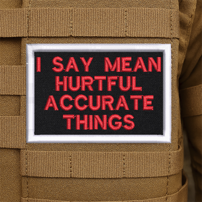 #ad #ad I Say Mean Things Funny Embroidered Morale Patch 2quot; X 3quot; Hook amp; Loop Back $7.99