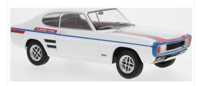 MODEL CAR GROUP FORD CAPRI MKI GT 1970 WHITE 1-18 SCALE 18539