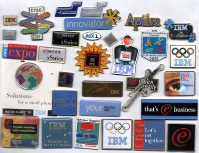  Pin-Konvolut 31 IBM Computer USA Pins e-Business Cebit Expo Aptiva Innovator 