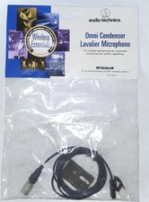 Brand New Audio-Technica MT830cW Omnidirectional Condenser Lavalier Microphone 