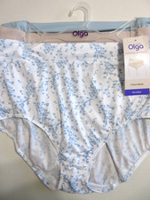 Warners Olga 3-Pair BRIEF Panty High Dig Free polyester blue cream  16/1X  30