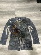 David Cline Women's Graphic Cardigan Jean Paul Gaultier Inspired Size M