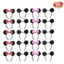 20 PCS Mouse Ears Headbands for Birthday Party Theme Park Costume Play Celebr...