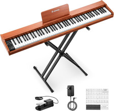 Donner DEP-1S Piano Keyboard 88 Keys, Beginner Digital Piano with 88 Key Velocit