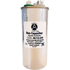 Appli Parts Dual Run Capacitor for ac 40+7.5 Mfd uF (microfarads) 370VAC CBB65 R