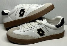 Lotto Leggenda Brasil Select 1992 Calcio Bianco/Nero Pelle Donna Taglia 10 NUOVO