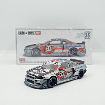Mini GT Kaido House Nissan Skyline GT-R R34 Kaido Star Racing V1 KHMG197 Chase