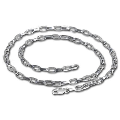 Collana a catena in argento sterling 925, 45 cm