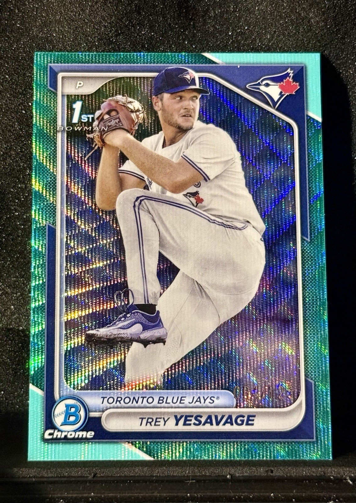 2024 Bowman Draft - Chrome Trey Yesavage #BDC-92 Aqua Wave Refractor /125 (RC)