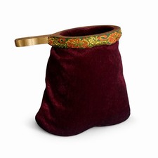 Vintage Magic Change Bag 7 Wood Handle Magician Stage Trick Prop Double Liner