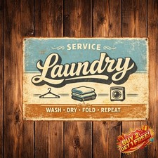 Custom Laundry Room Name Sign Vintage Farmhouse Metal Art