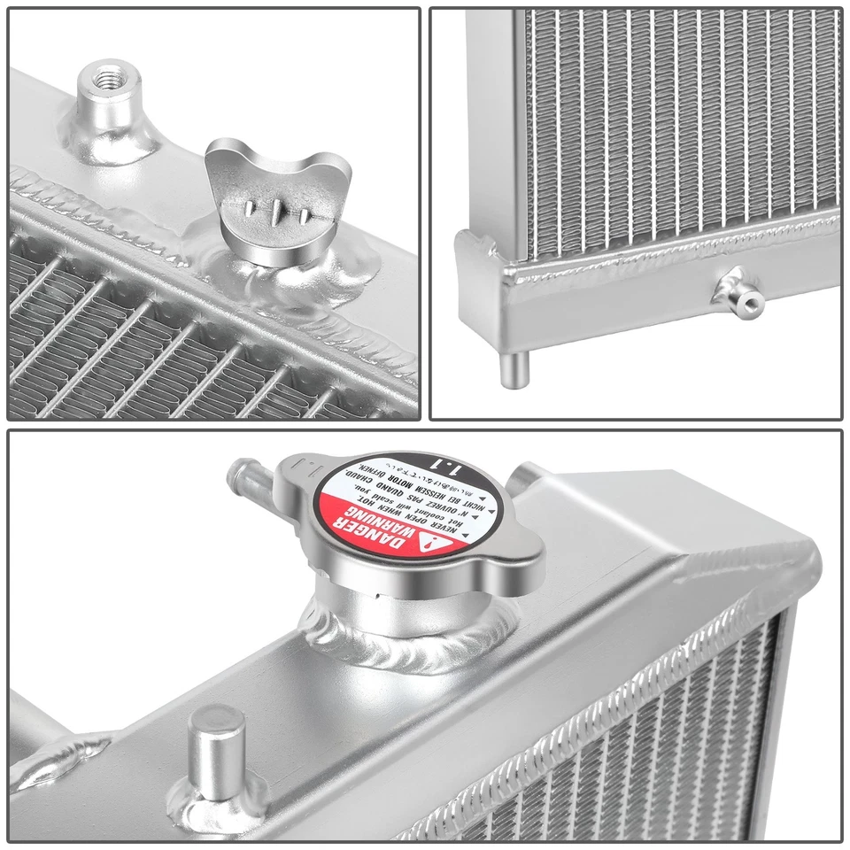 2-Row Aluminum Radiator for 92-00 Honda Civic Del Sol Integtra DC EG EK D15 D16 - Image 4 of 4