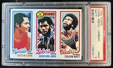 1980-81 Topps Carr Kareem Abdul-Jabbar Calvin Natt RC All-Star #8/61 200 PSA 9