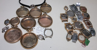 LOTE DE COLECCIÓN CAJAS DE RELOJ DE PULSERA DE BOLSILLO RGP RELLENAS DE ORO RELOJERO RECUPERACIÓN DE CHATARRA