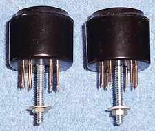 Two 9-Pin Miniature Vacuum Tube Socket Savers with Long Mounting Hardware
