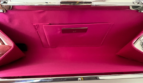 INTERNATIONAL CONCEPTS Carolyn Rhinestone Ombre Pink & Silver Evening Clutch NWT - Picture 8 of 11