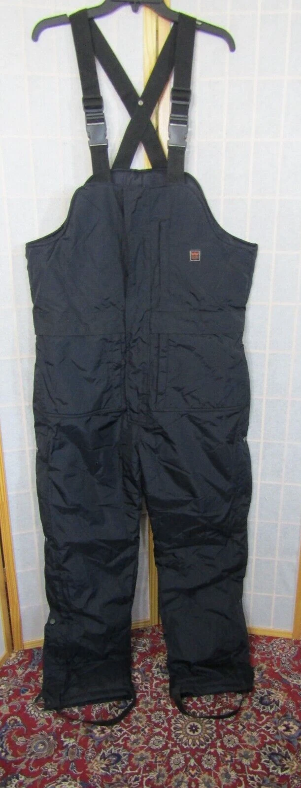 NWT Walls Outdoor Goods Men's Black Snow Bib Overalls Winter Outerwear Size LT