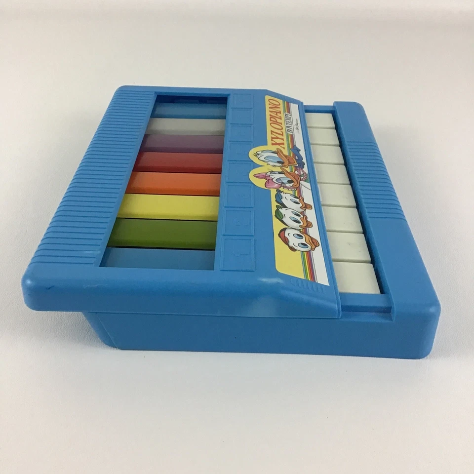 Disney Pato Donald Bontempi Xilopiano Xilófono Piano Instrumento de Música De Colección Foto 3 de 4