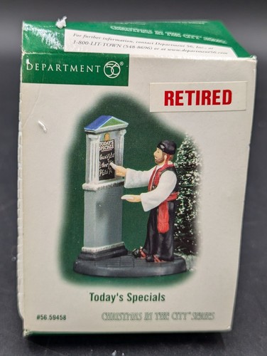 DEPT 56 CAFE CAPRICE FRENCH RESTAURANT #58882 & TODAYS SPECIAL X-MAS IN THE CITY - Picture 18 of 20