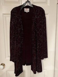 Mother of the Bride Cruise Purple Eggplant Cocktail Suit Jacket Plus Size 3X