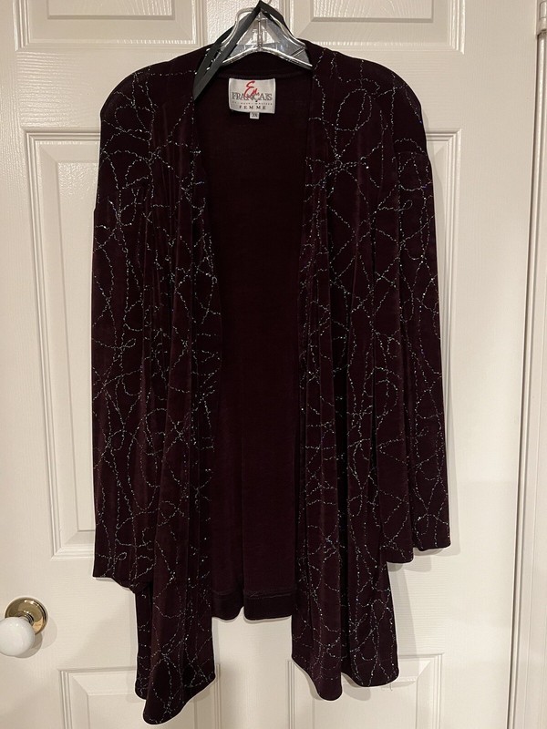Mother of the Bride Cruise Purple Eggplant Cocktail Suit Jacket Plus Size 3X