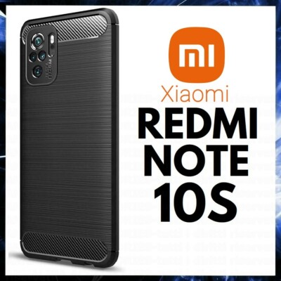 CARBON COVER FOR XIAOMI REDMI NOTE 10S MATTE BLACK CASE TPU SOFT SHOCKPROOF