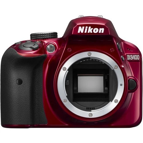 (Open Box) Nikon D D3400 24.2 MP Digital SLR Camera - Red (Body Only) #165