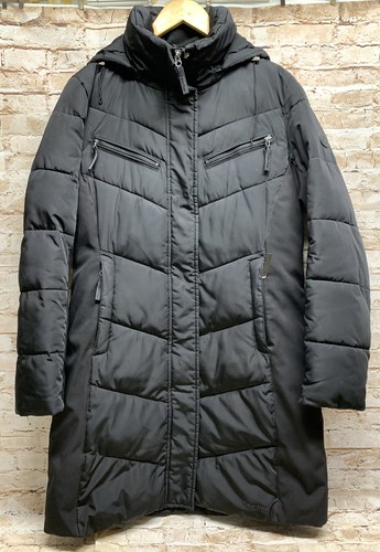 Hooded Black Winter Puffer Coat 