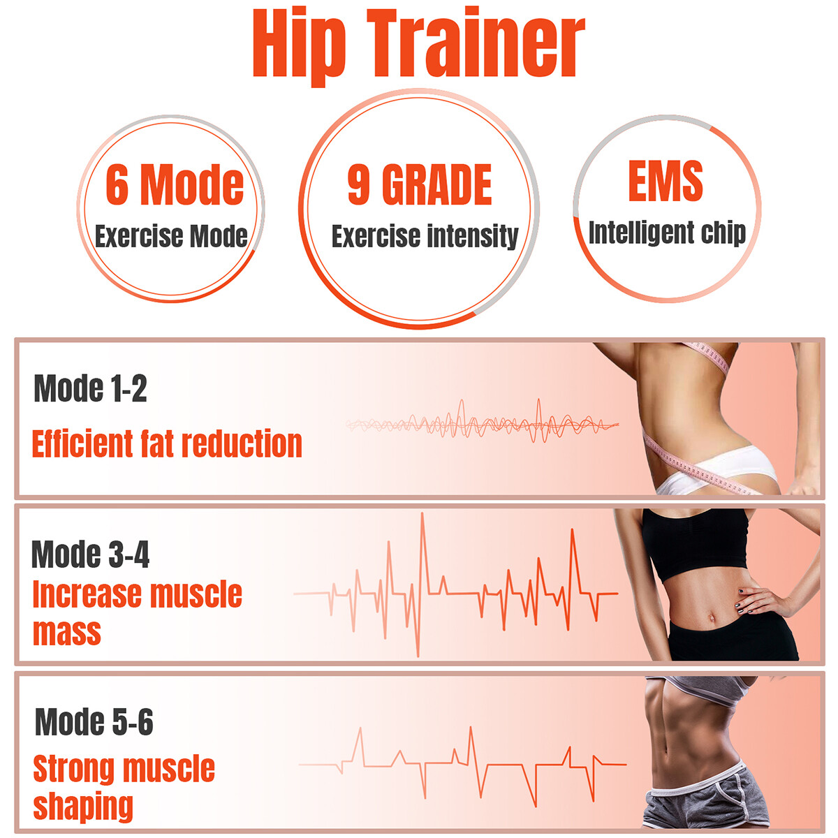 Rechargeable EMS Hips Trainer Hips Muscle Stimulator Hip Butt Lifter Training