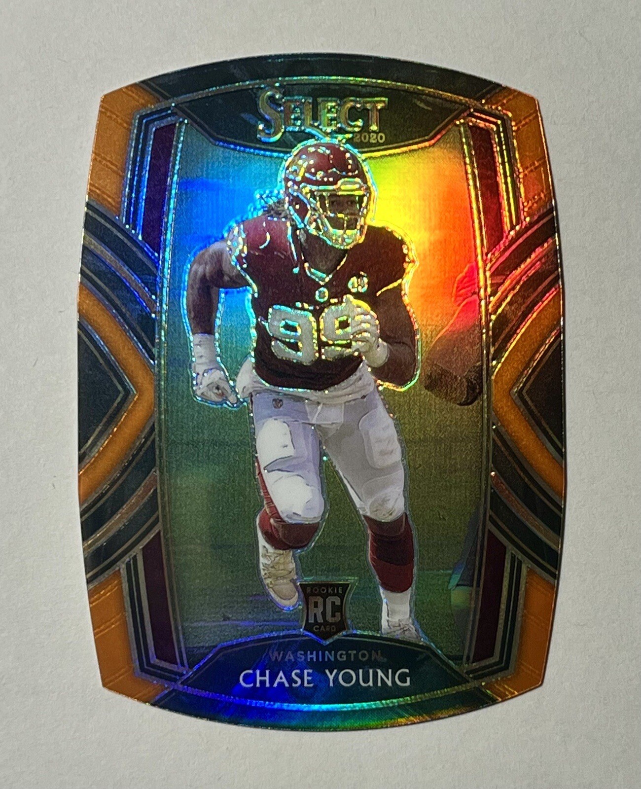 2020 Panini Select Chase Young #264 Orange Prizm Club Level Die-Cut RC