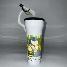 Rare Vintage 1992 Michael Keaton Batman Returns DC Comics Travel Cup