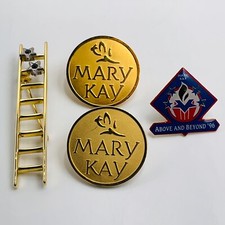 VTG Mary Kay Cosmetics Pin Lot Ladder Sapphire Stars Success Award Brooch Logo