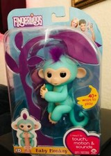 WowWee Fingerlings Zoe Turquoise Baby Pet Monkey -- NEW