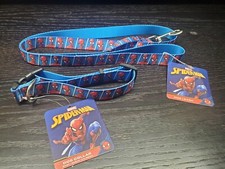 Marvel Spiderman 4 Foot Dog Leash With Metal Clip and small/medium dog collar.