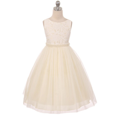 CHAMPAGNE Size 10 Flower Girl Dress Wedding Party Formal Bridesmaid Birthday