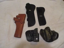(5) Holsters ~ TEGE, CLUMAS PRODUCTS, CHALLENGER Geo. Lawrence, DeSantis, U.S.A.