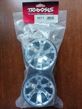 Wheels, Geode 3.8" chrome  2  use with 17mm splined wheel hubs  nuts  5671