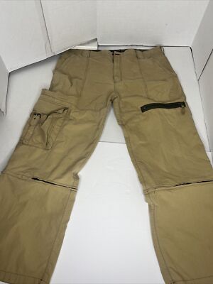 Vintage Men's Bugle Boy Convertible Cargo Pants 90s/Y2K Skater Size 42'' x 32''