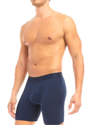 New 2(x)ist Luxe Dream Boxer Brief Underwear Blue Cotton Modal  sz L 2xist #745