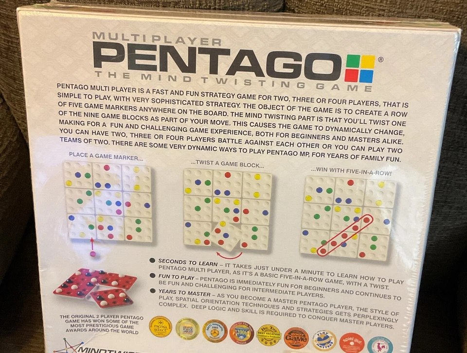 Multiplayer Pentago The Mind Twisting Strategy Board Game Fast Pace Fun New Open - Image 4 of 4