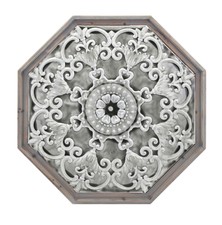 Imax Wrought Iron And Fir Wood Wall Decor With Gray Finish 17354