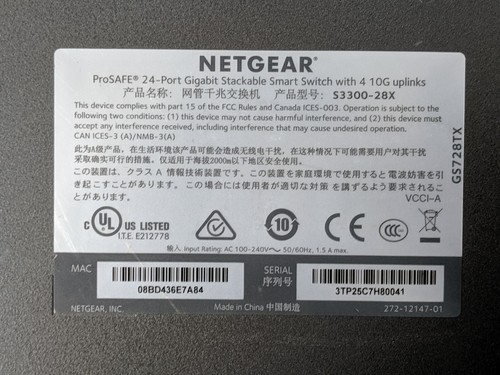 NETGEAR ProSafe S3300-28X 28 Ports Gigabit Smart Switch *Read* | C1563DS - Picture 12 of 12