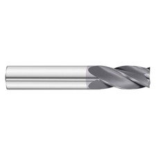 HTC 130-4375 3/8" SQ End 4 FL ALTIN Carbide End Mill, 2-1/2" OAL, 7/8" FL Len