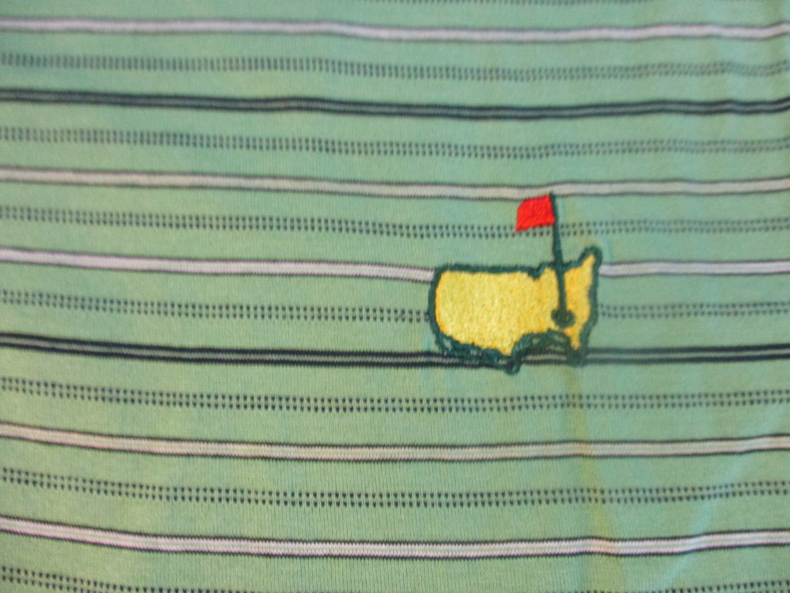 CLUBHOUSE COLLECTION BRAND SEWN MASTERS GOLF TOURNAMENT POLO SHIRT LG