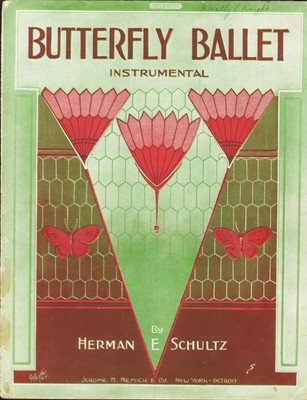 Butterfly Ballet 1912 HERMAN E SCHULTZ Morceu Caracteristique HTF Sheet Music!